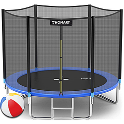 Батут Homart 10ft/312 см з зовнішньою сіткою та драбинкою + м'яч (9526)