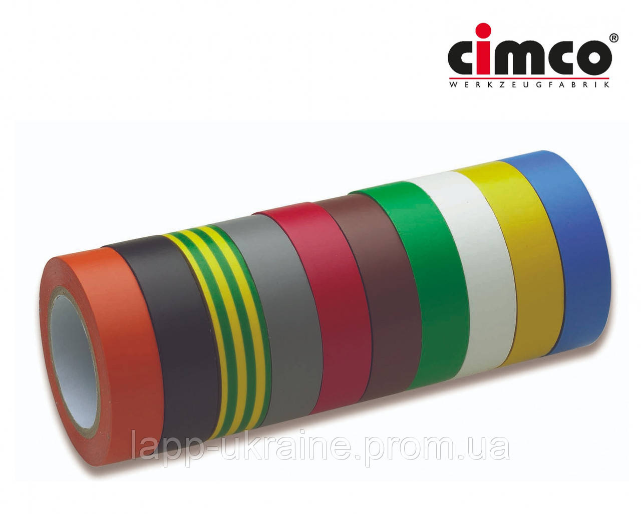 Набір ізоленти універсальної CIMCO 10 кольорів ПВХ 1 шт (арт. 160000)