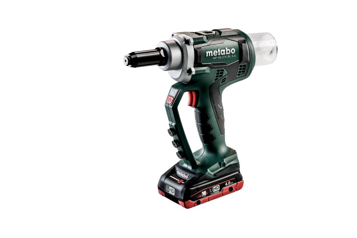 Акумуляторний заклепник Metabo NP 18 LTX BL 5.0 2*4.0 А·год (Безкоштову доставку)