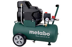 Безмасляний компрессор Metabo Basic 250-24 W OF (Безкоштовна доставка)