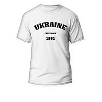 Футболка з принтом ''UKRAINE free since 1991'', ПРЕМІУМ