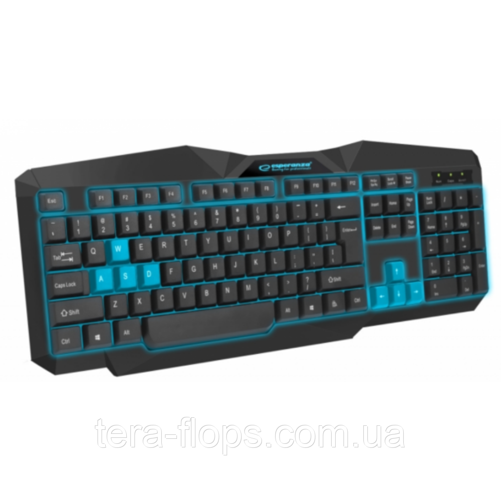 Клавіатура Esperanza Keyboard EGK201 Blue USB LED (M)