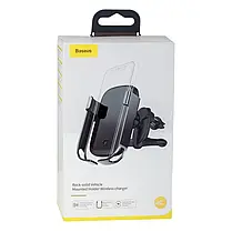 Автотримач Baseus Wireless Charger бездротова зарядка WXHW01 Колір Чорний, 01, фото 4