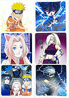 Наліпки Наруто 6 штук формат А4