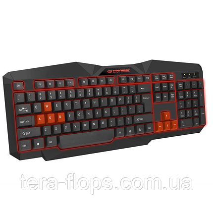 Клавіатура Esperanza Keyboard EGK201 Red USB LED (M), фото 2
