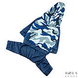 Дощовик для собак DB камуфляж синій M-63, фото 3