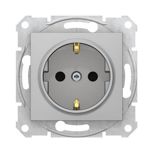 Купить Розетка Schneider Electric Sedna алюминий одинарная с ...