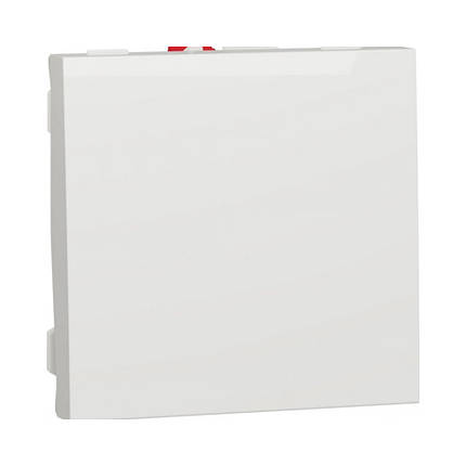 Вимикач Schneider Electric Unica New білий одноклавішний 2-модульний (C1) NU320118, фото 1