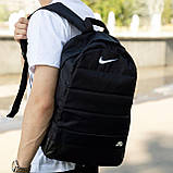 Чоловічий рюкзак чорний МАТРАС NIKE з лого з тканини, фото 6