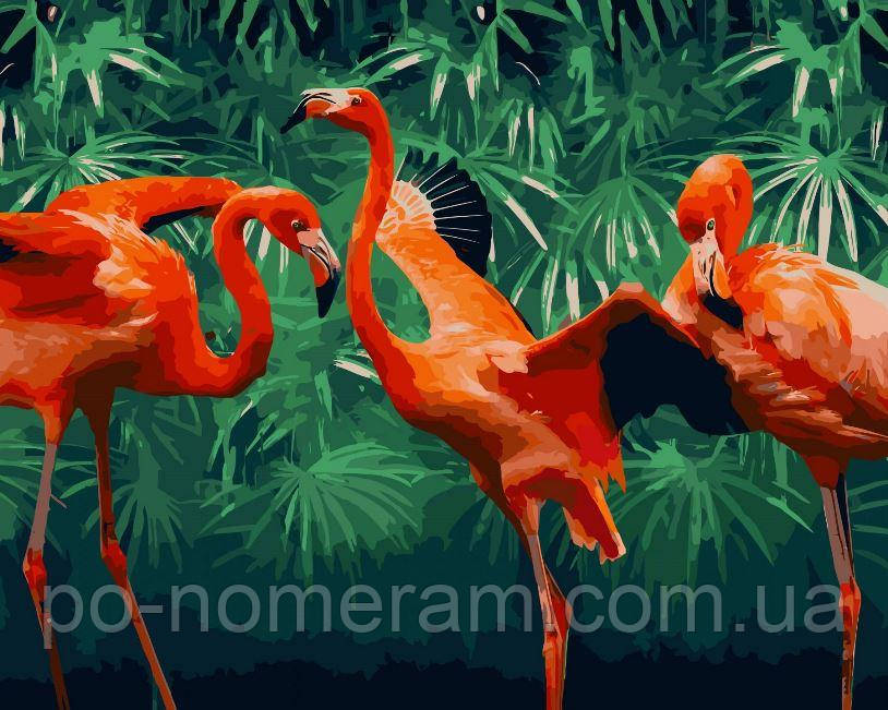 Акційна Розмальовка по цифрам Ідейка Яскраві тропіки (KHO4335) 40 х 50 см, фото 1