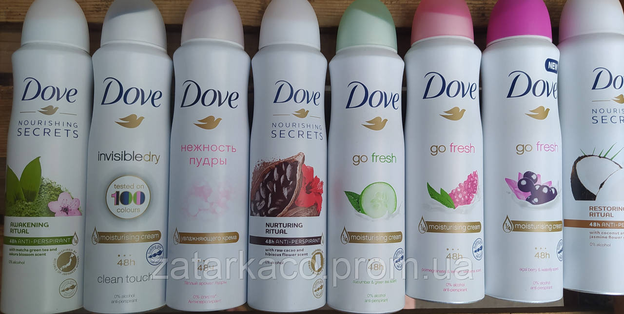 Dove дезодорант спрей аэрозольный антиперспирант, 150мл. В ассортименте ...