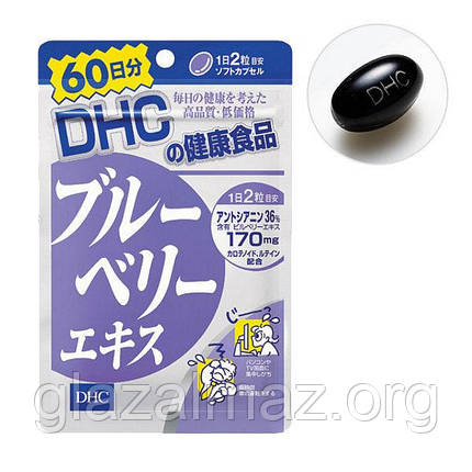 DHC Blueberry Extract японські вітаміни з витяжкою Чорниці 60 днів - 120 гранул, фото 1