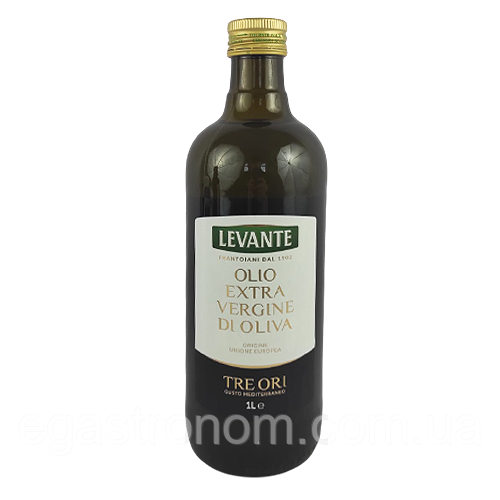 Олія оливкова екстра вірджин Леванте Levante Tre Ori 1L 12шт/ящ (Код: 00-00004930)