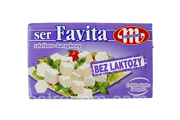 Сир фета фавіта без лактози Млековіта Mlekovita favita bez laktozy 270g 24шт/ящ (Код: 00-00005396)