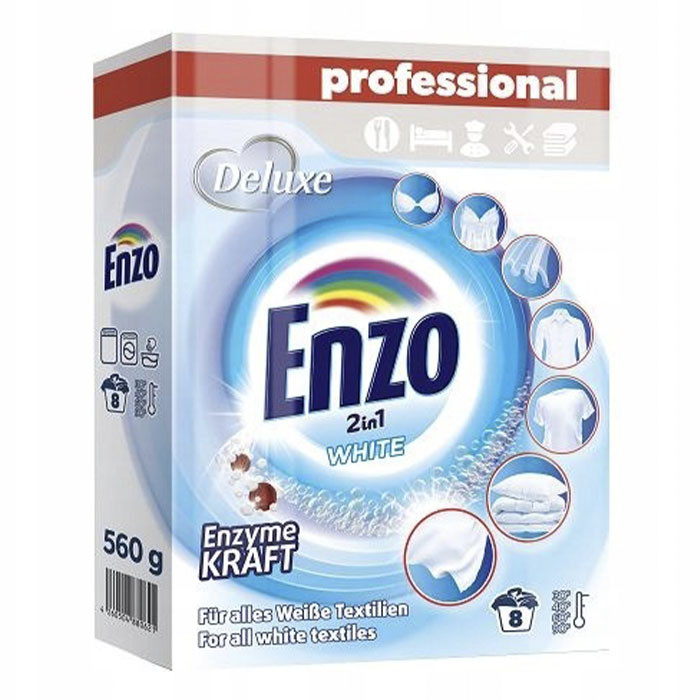 Пральний порошок Enzo Professional white для білого 560 г 8 прань