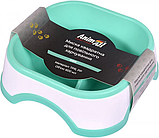 Миска для собак AnimAll квадратна для повільного годування м'ятна 600 мл, фото 2