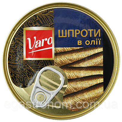 Шпроти в олії Варо Varo 112/160g 36шт/ящ (Код: 00-00010181)