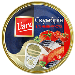 Скумбрія в томатному соусі Варо Varo 144/240g 48шт/ящ (Код: 00-00010225)