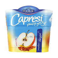 Сир вершковий яблуко та родзинки Капрезі Capresi puszysty 150g 12шт/ящ (Код: 00-00005622)