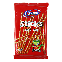 Печиво соломка солена Кроко Croco sticks 40g 46шт/ящ (Код: 00-00005653)