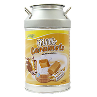 Цукерки бідончик (копілка) з ірисками Вугі Woogie milk caramels 250g 14шт/ящ (Код: 00-00005744)
