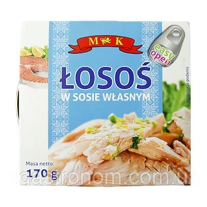 Лосось у власному соусі МК МК losos w sosie wlasnym 170g 14шт/ящ (Код: 00-00005826)