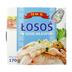 Лосось у власному соусі МК МК losos w sosie wlasnym 170g 14шт/ящ (Код: 00-00005826)