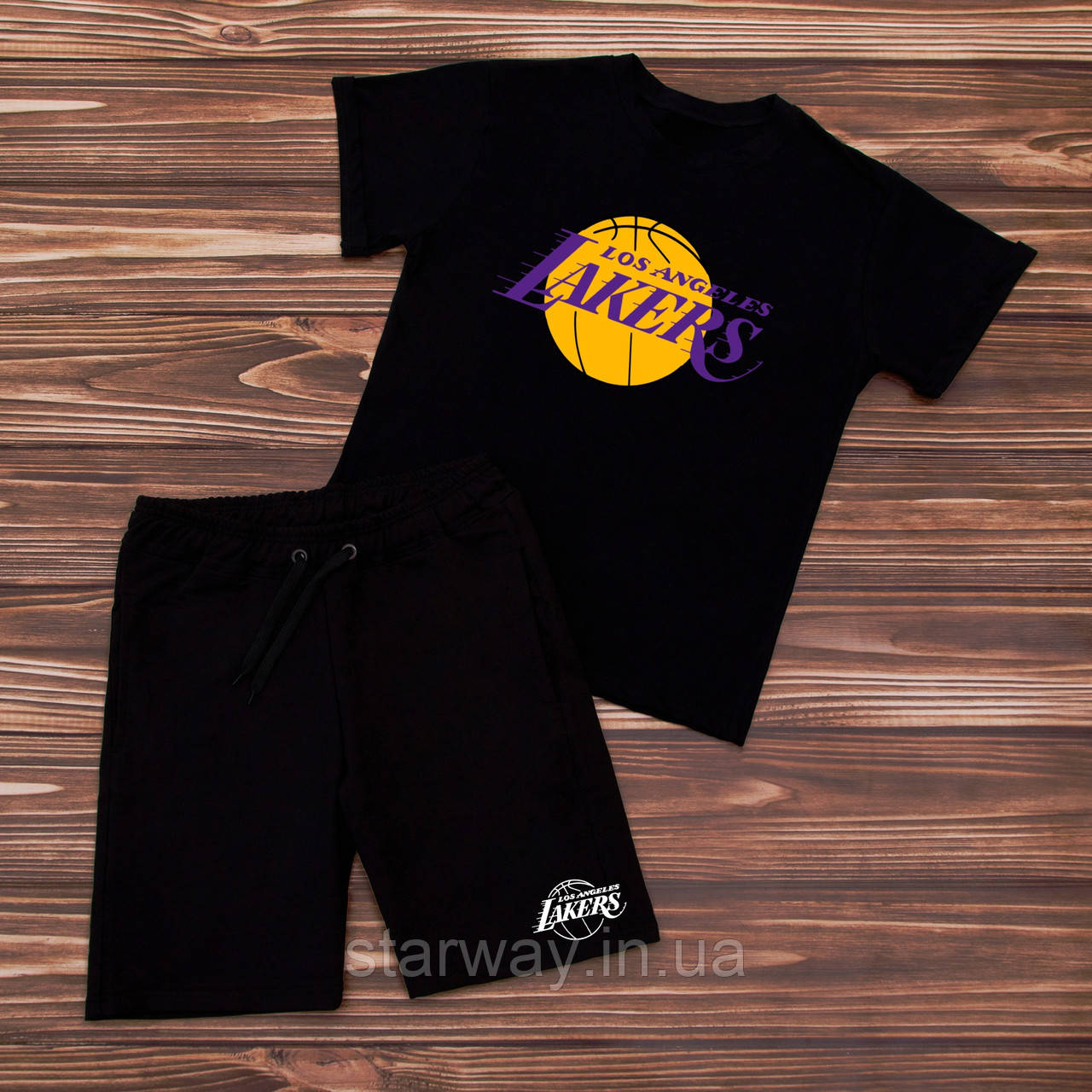 Спортивний літній костюм футболки та шорти lakers los angeles
