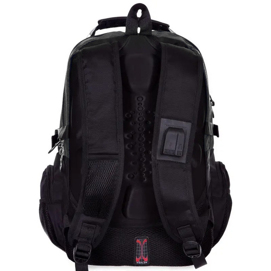 Рюкзак туристический Backpack "1885" на 35л Черный спортивный городской рюкзак с водонепроницаемым чехлом (TS) - фото 3 - id-p1658213973