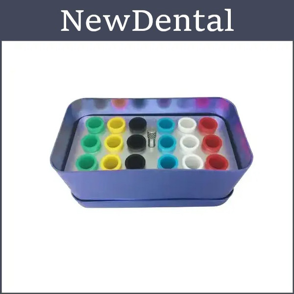 JA-01109 Диспенсер для паперових та гутаперчевих штифтів 18 відділень СРІБНИЙ, фото 1