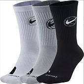 Шкарпетки баскетбольні Nike Everyday Crew Basketball Socks 3 пари білі-сірі-чорні (DA2123-902)