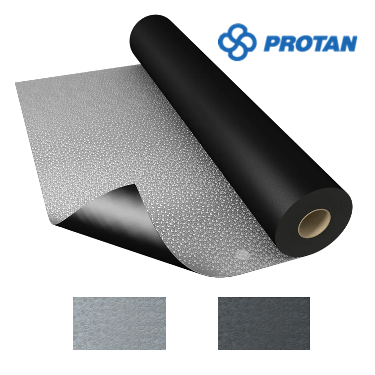 ПВХ мембрана Protan SE 1,8 покрівельна мембрана армована сіткою з поліестеру світло-сіра 2,2м