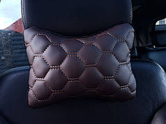 Подушка на підголівник, ЕКОШКІРА, колір коричневий