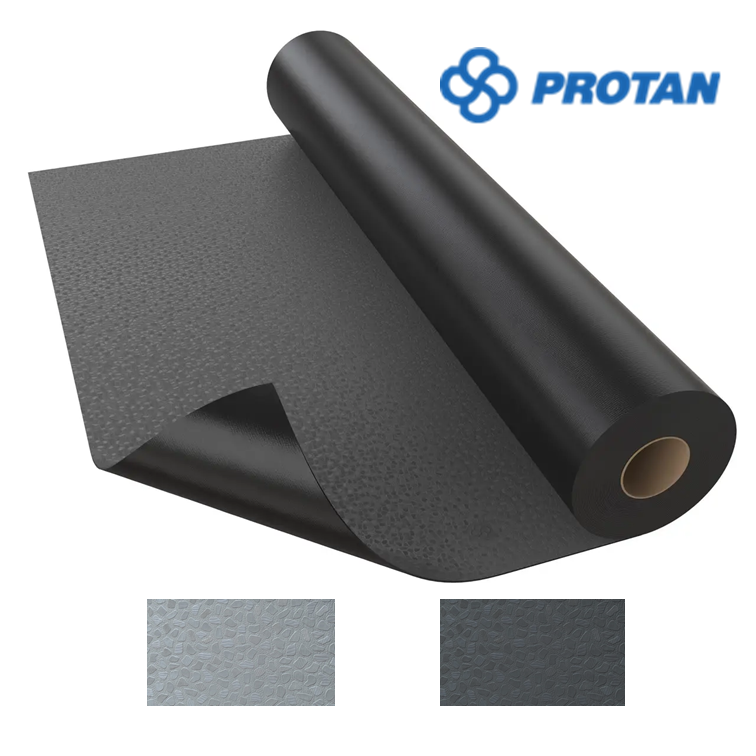 ПВХ мембрана Protan SE 1,6 Titanium+ темно-сіра, покрівельна мембрана армована сіткою з поліестеру