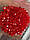 Бусини " Куб кришталевий" 10 мм, красні 500 грамів, фото 3
