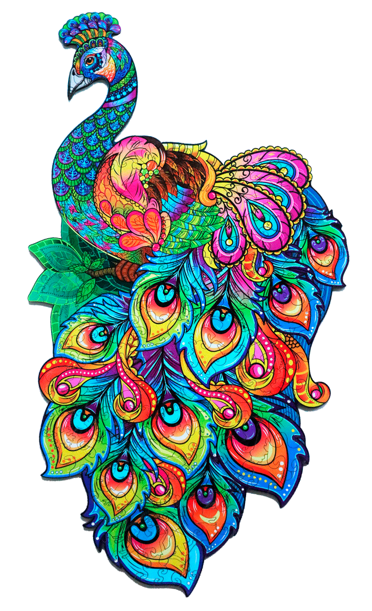 Фигурный Деревянный Пазл Игривый Павлин — в Категории "Пазлы и ...