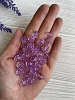 Намистини круглі " Кришталеві" 10 мм, лаванда 500 грамів