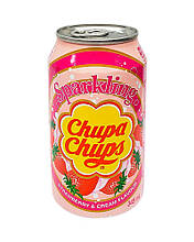 Напій соковмісний безалкогольний газований Sparkling Chupa Chups Strawberry&Cream, 345 мл