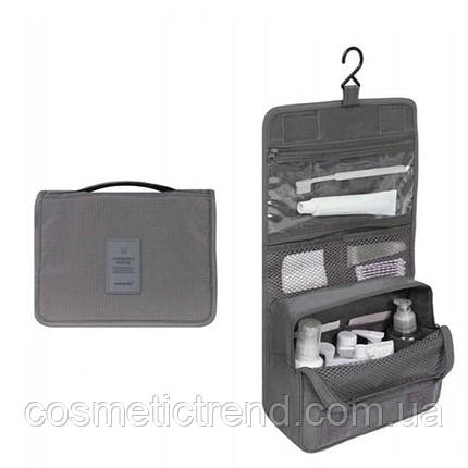 Косметичка/несесер дорожня розкладна підвісна Trevel Toiletry Pouch (сіра) 42*24*9 см, фото 1