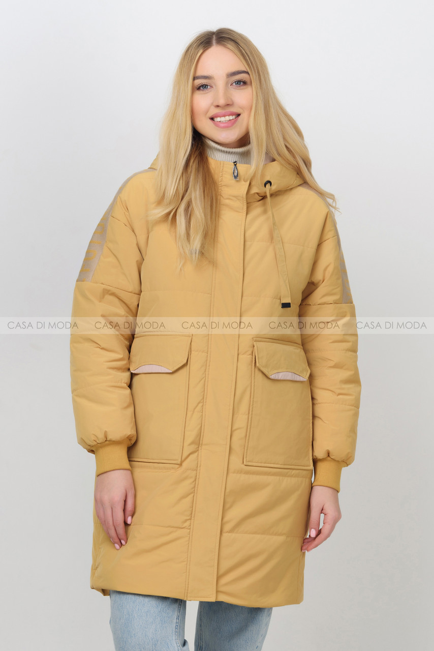 Курточка жіноча осінева великого розміру, подовжена осінь/зима