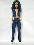 Одяг для ляльок Барбі - джинсовий костюм, фото 2
