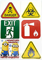 Наліпки різні 6 штук формат А4
