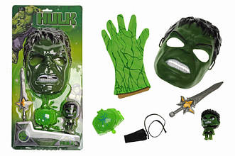 Маска Халка Набір Hulk 8811 рукавичка годинник маска ножик мініфігурка Халка