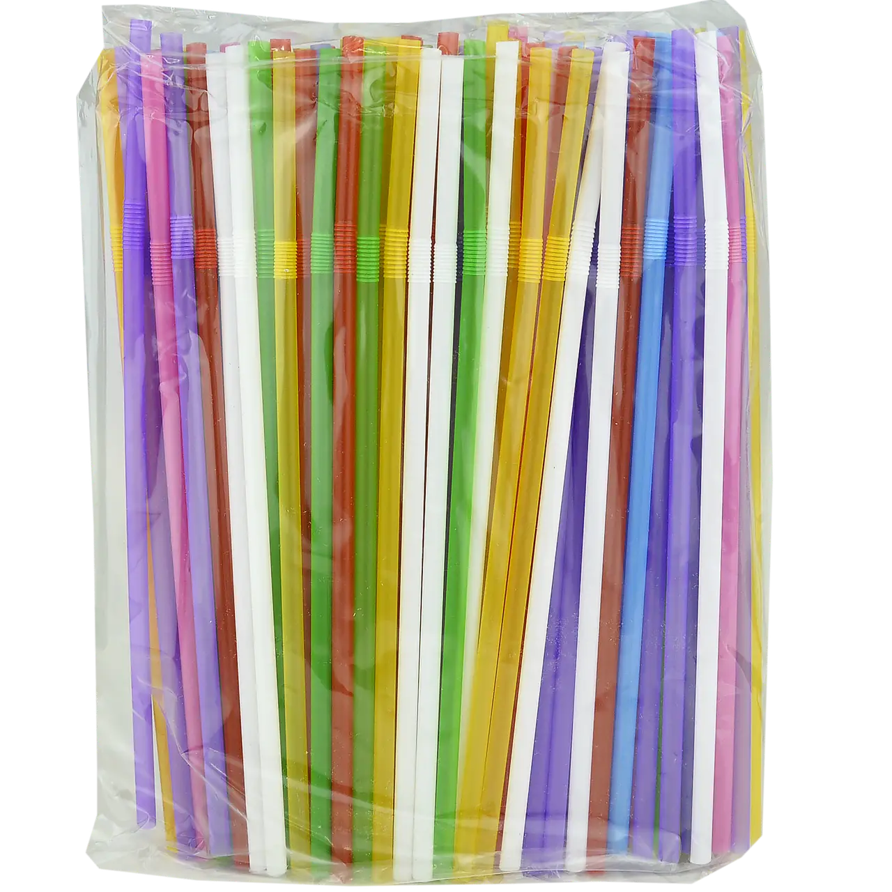 Соломка кольорова з коліном, 210 мм, 200 шт/уп, фото 1