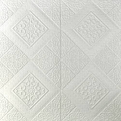 ПВХ 3Д-панель для стін Ромби Візерунки Завитки 700*700*5 мм ПВХ панелі для стін самоклеючі (374)