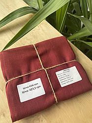 Сорочково-платтєва лляна тканина червоний оксамит, колір 1368