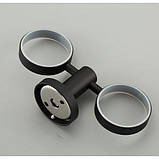 Подвійний стакан для щіток Frap F30208, нержавіюча сталь, чорний, фото 3