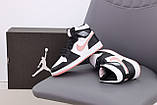 Жіночі кросівки Nike Air Jordan 1 Retro High White/Black/Pink, шкіряні кросівки найк аір джордан 1 ретро хай аїр, фото 5