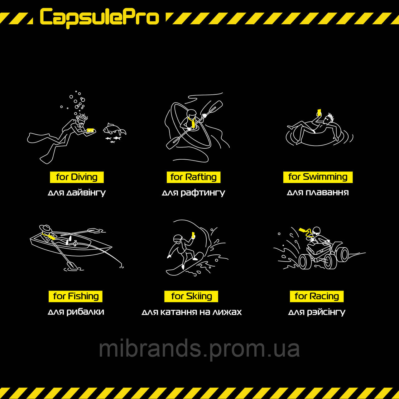 Водонепроницаемый чехол универсальный для смартфона и документов Armorstandart CapsulePro Yellow (ARM59235) - фото 2 - id-p1658329646