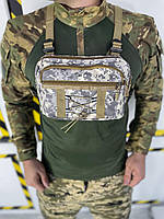 Нагрудная сумка пиксель тактическая военная армейская сумка на грудь пиксельная (DB-11415)